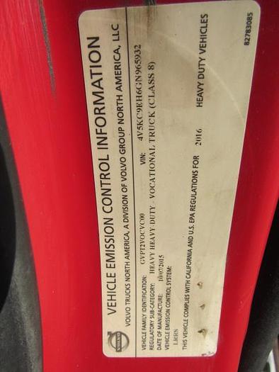 Used 2016 VOLVO VHD FLATBED TRUCK W/UNIVERSAL MOFFETT/PRINCETON MOUNTING KIT