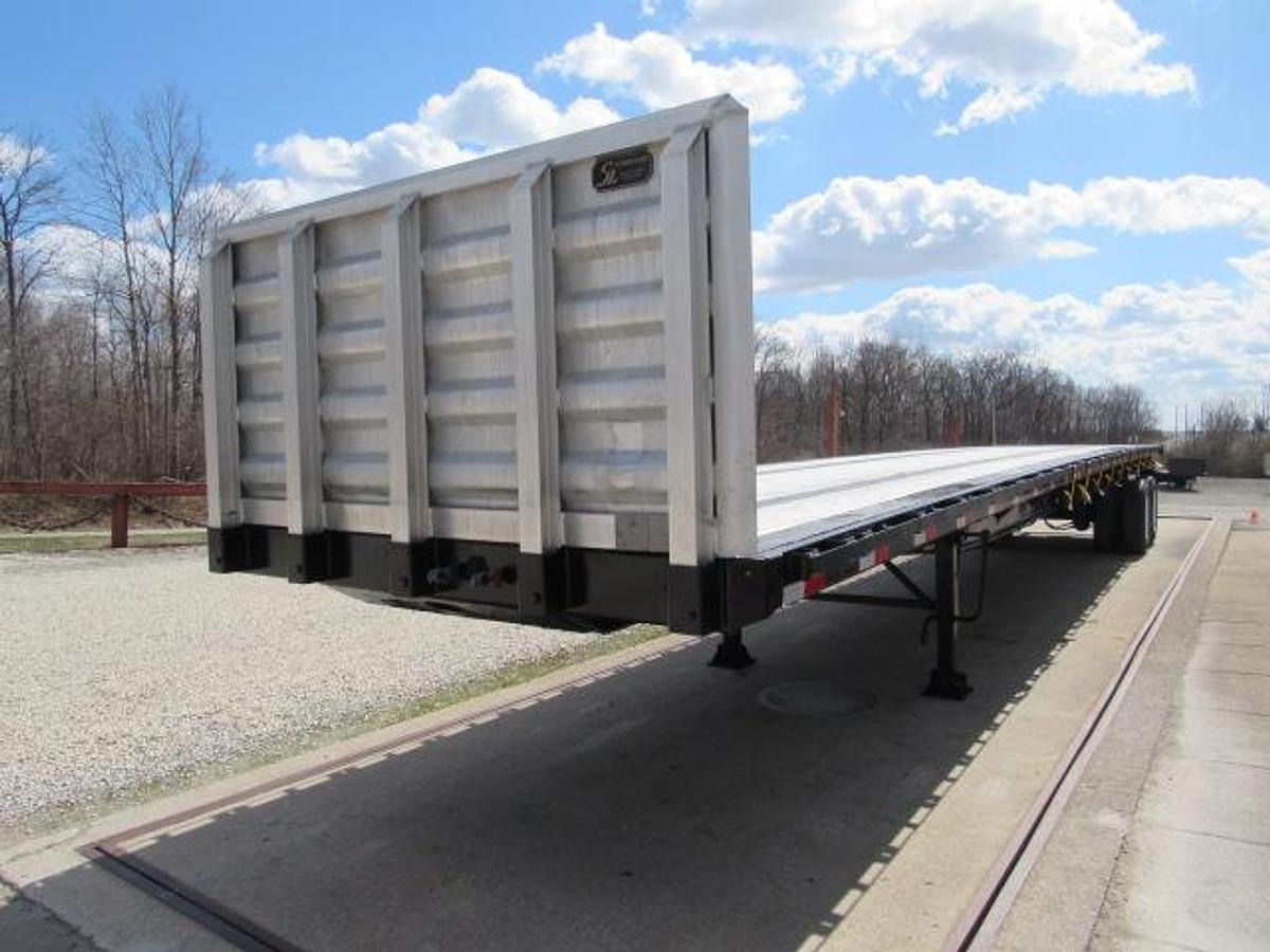 Used 2019 Great Dane Trailers 48' X 102" Aluminum Combo/ Steel Rail Flatbed Moffett Trailer