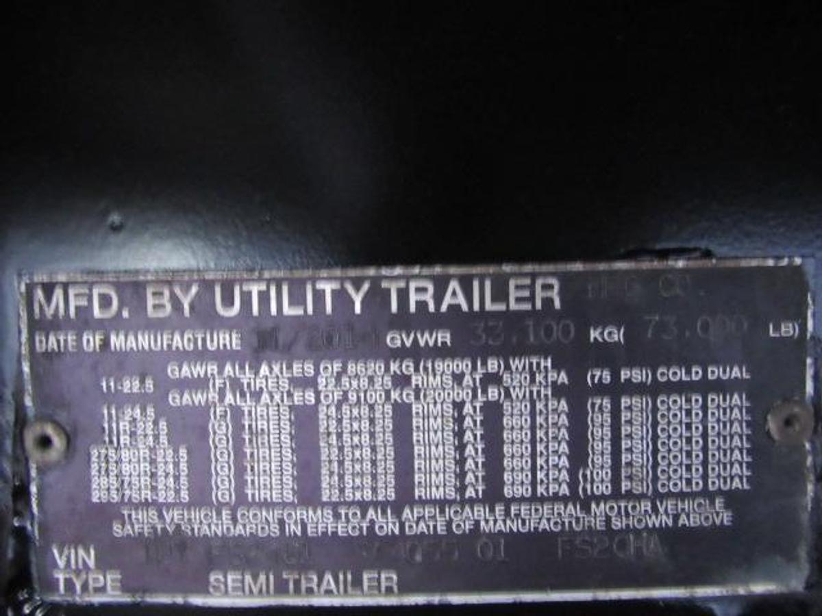 Used 2015 Utility  48' X 102 Alum Combo Princeton/Moffett Trailer