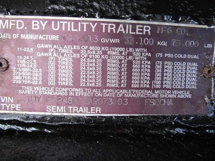 Used 2014 Utility  48' X 102 Alum Combo Princeton/Moffett Trailer