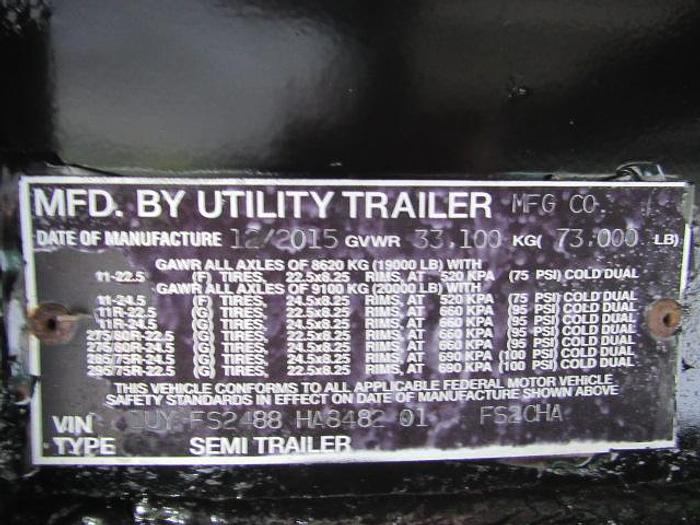 Used 2017 Utility 36' 6" X 102 Alum Combo Princeton/Moffett Trailer