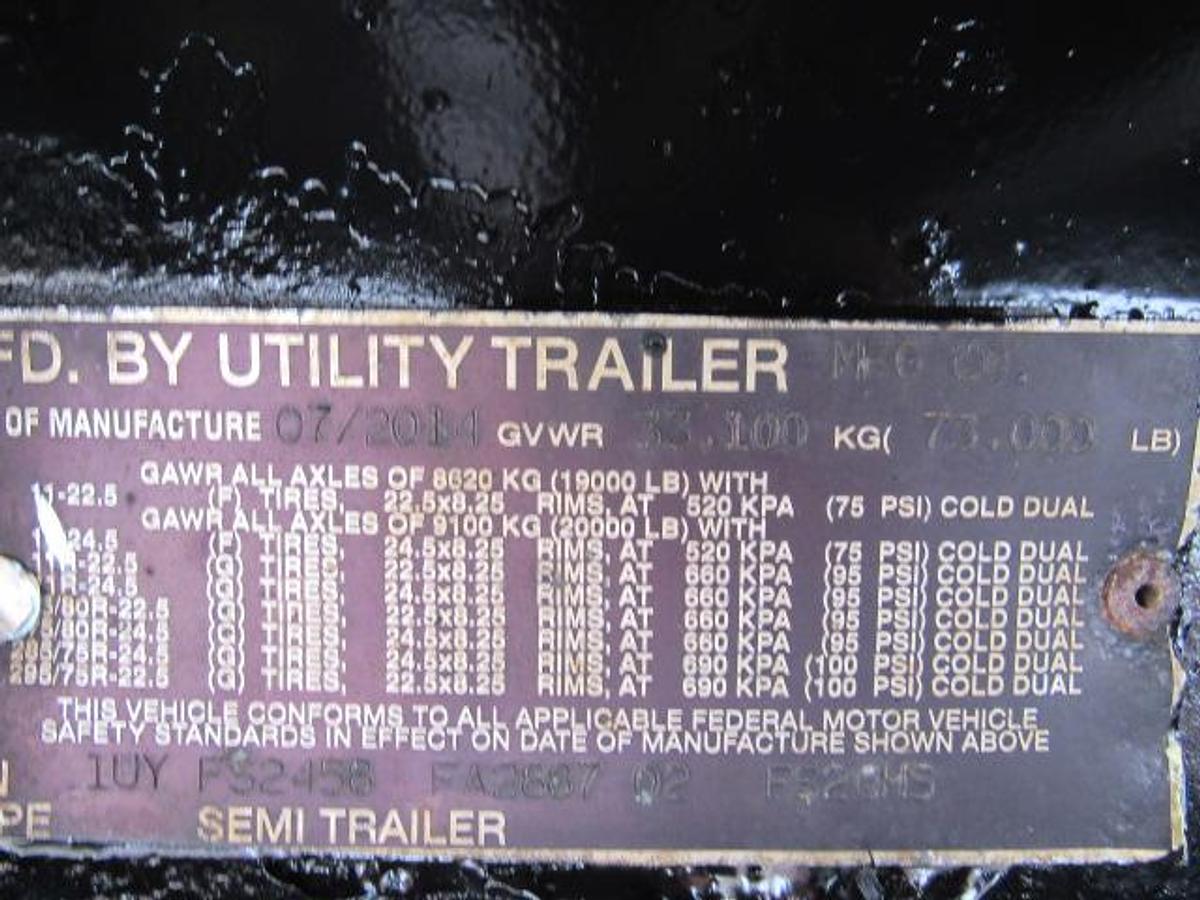 Used 2015 Utility 36 6 X 102 Moffett Trailer