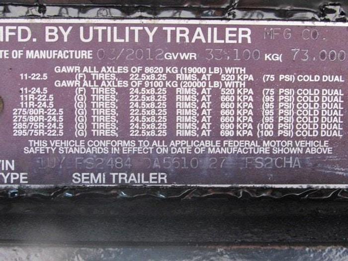 Used 2013 Utility 45' X 102 Aluminum/Steel Combo Flatbed Princeton/Moffett Trailer