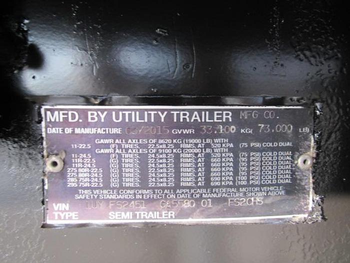 Used 2016 Utility 45' X 102 Princeton/Moffett Trailer