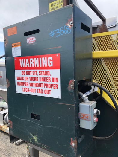 Used 2016 Tubar Hydraulic Bin Dumper
