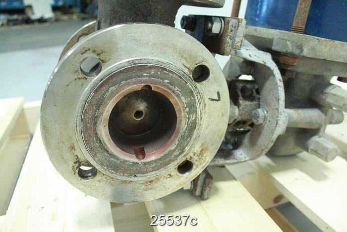 Used Neles Jamesbury  3 Way Valve, 3", Body Cf8M, Cylinder Actuator, Jamesbury St 115 Mcb Cf8M #25537