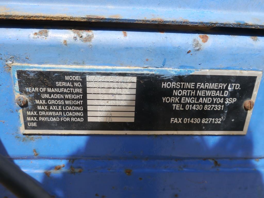 Used Horstine Cascade 18 Sprayer