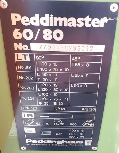 Gebraucht Hydraulische Profilstahlschere Peddinghaus Peddimaster 60/80