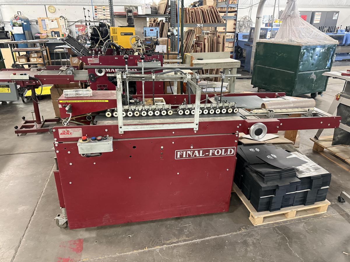 Used B&R Moll Marathon Folder Gluer w/ Final Fold Section