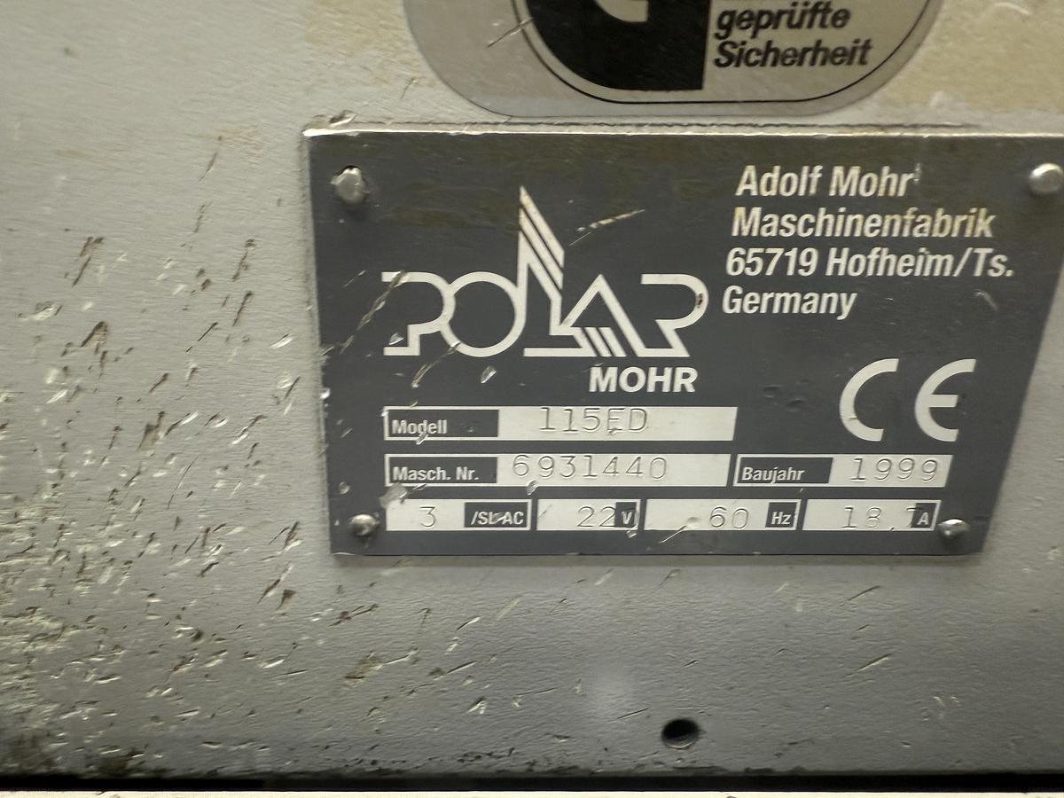 Used 1999 Polar 115ED Programmable Paper Cutter