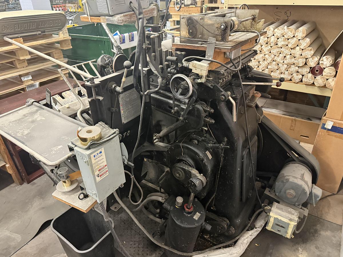 Used Heidelberg T-Platen Windmill with Quick Foil 1500