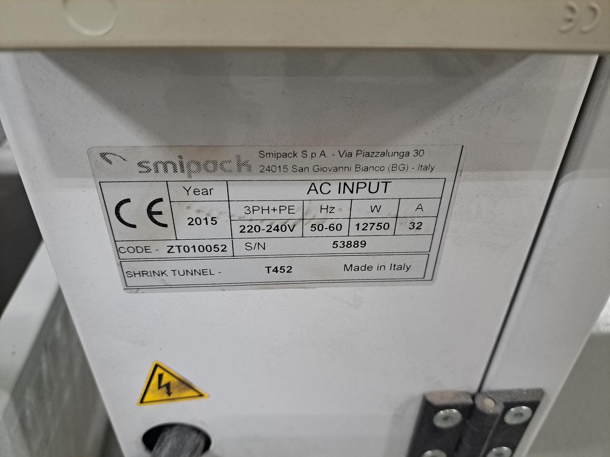 Used 2016 Smipack FP6000 Shrink Wrapper & T452 Heat Tunnel