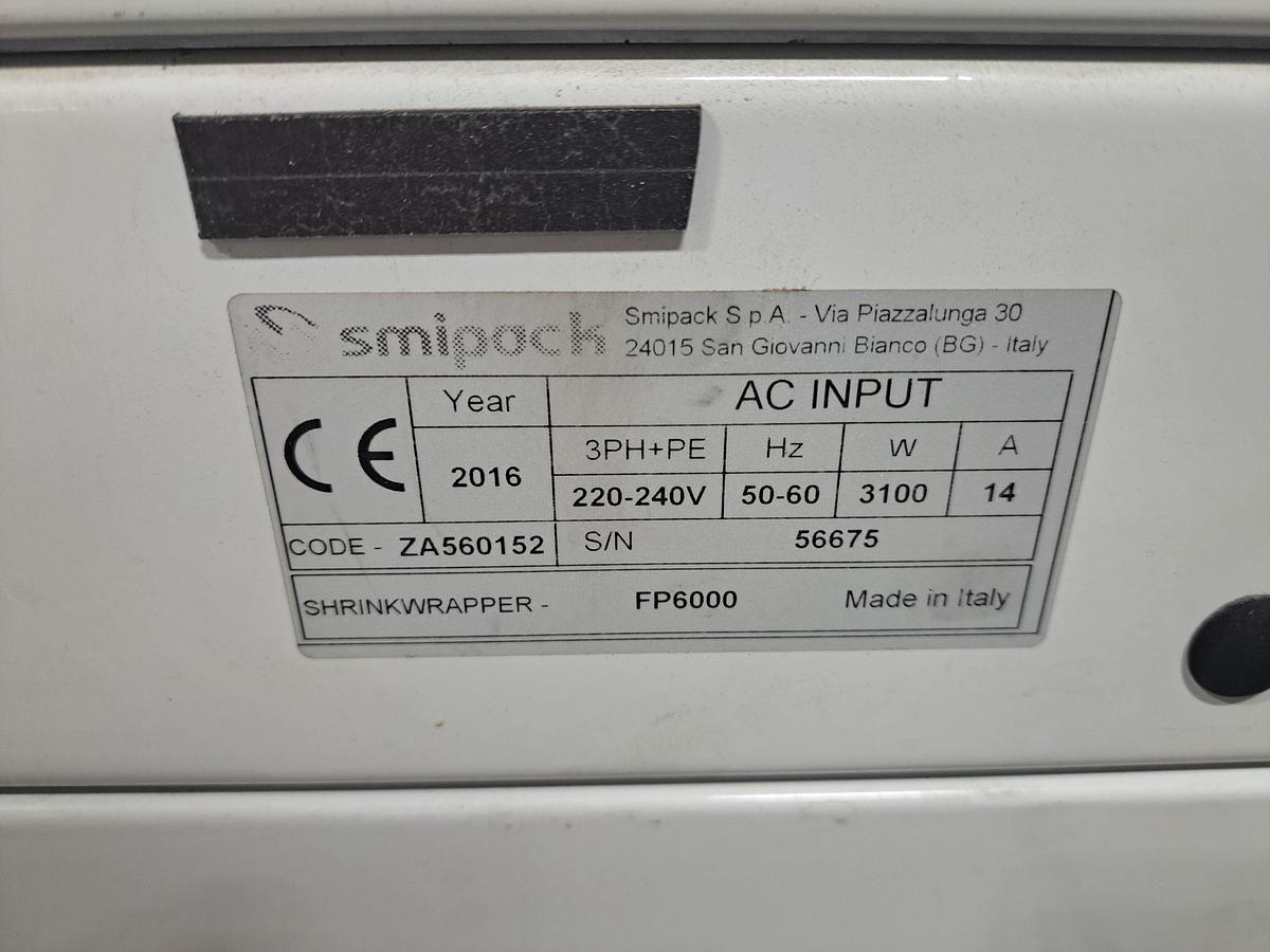 Used 2016 Smipack FP6000 Shrink Wrapper & T452 Heat Tunnel