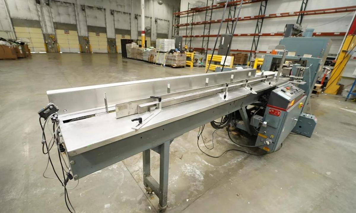 Used Shanklin F-5A & T-7XL Shrink Wrapper w/ (4) Longford B855 Feeders