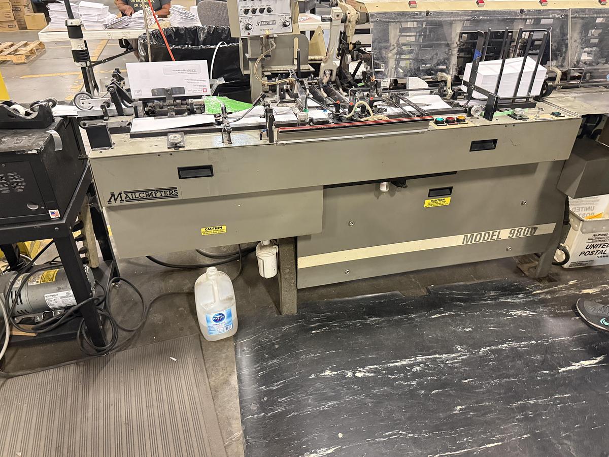 Used Mailcrafters Edge 9800 6 Station Mail Inserter