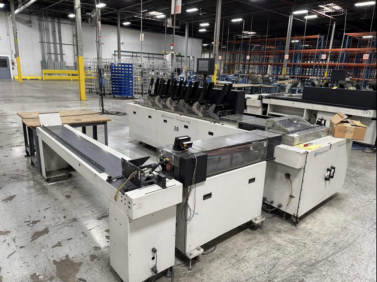 Used Pitney Bowes  (6) Station Flowmaster 1200 XL Mail Inserter