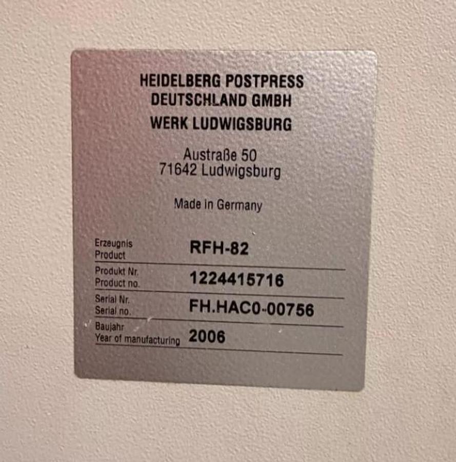 Used 2006 Heidelberg Stahl TH82 4 Plate Paper Folder