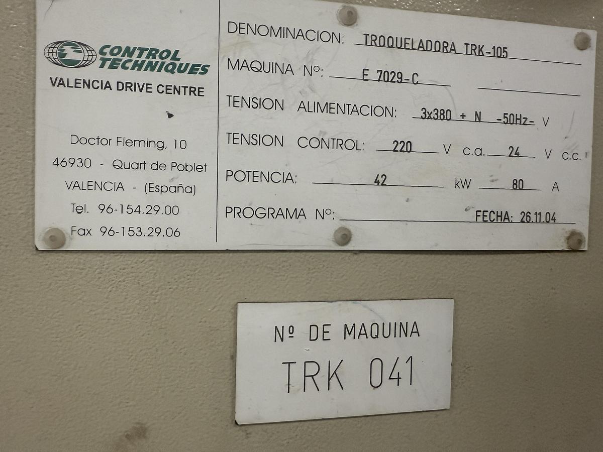 Used 2005 Iberica JRK-105 Automatic Die Cutter w/ Blanking