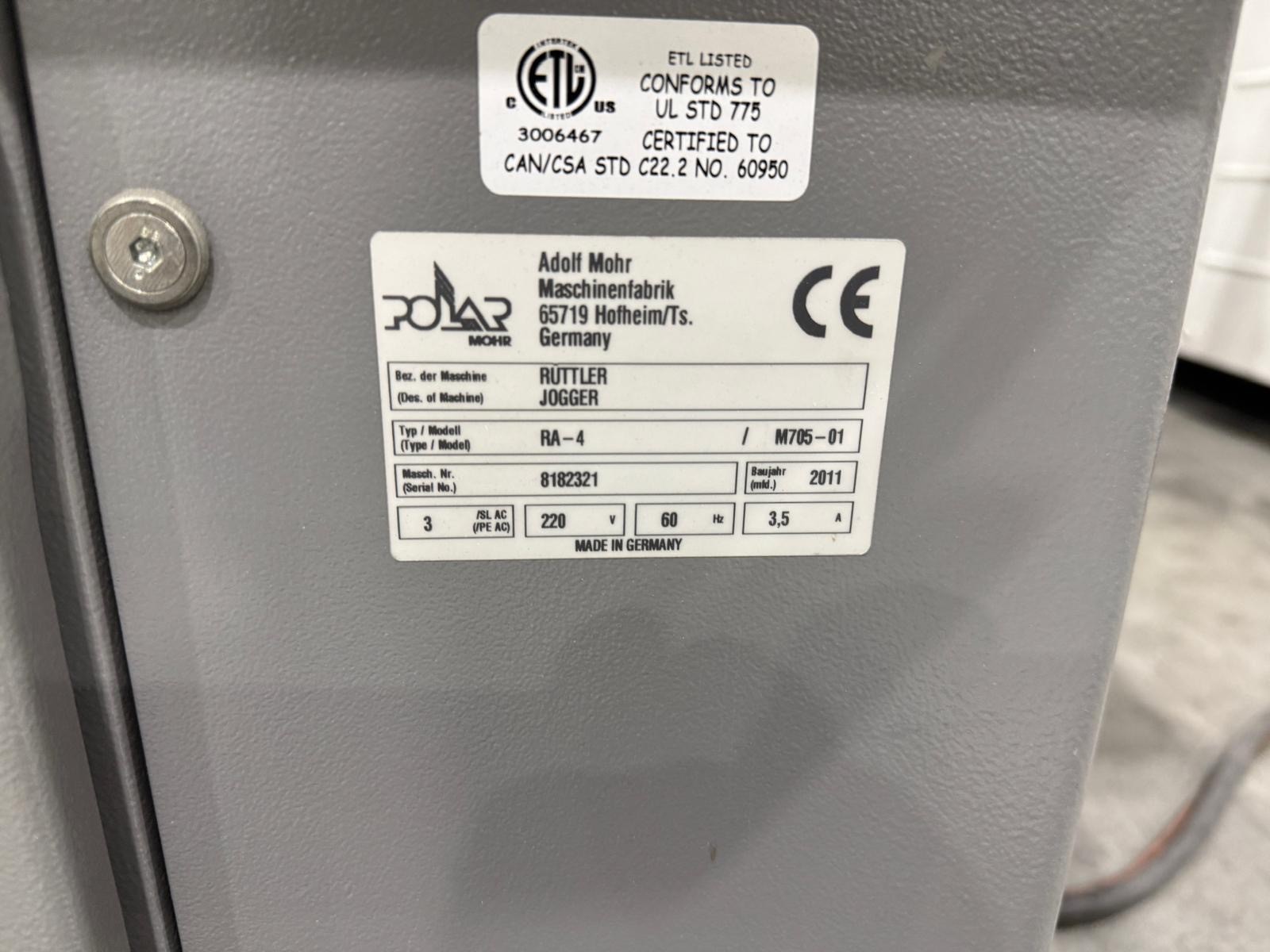Used 2011 Polar RA-4 Paper Jogger