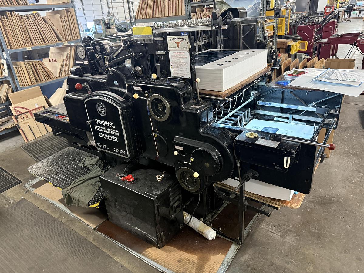 Used Heidelberg Original Cylinder Die Cutter 22" x 30 1/4"