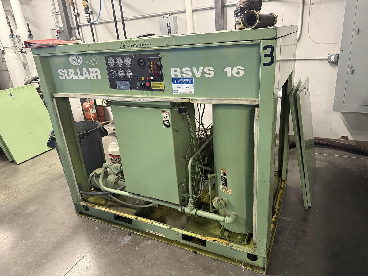 Used Sullair Rotary Screw Vacuum Pump System