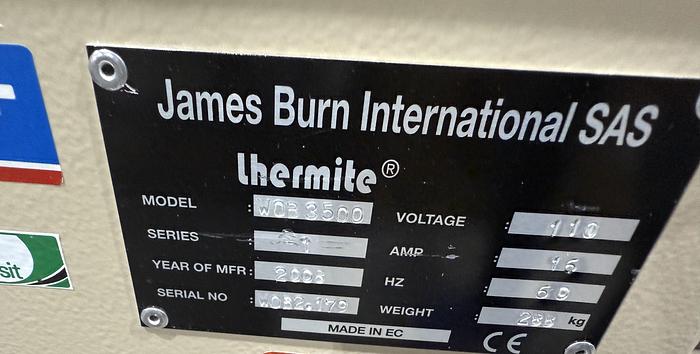 Used 2008 James Burn Wire-O Semi-Automatic Binding Machine