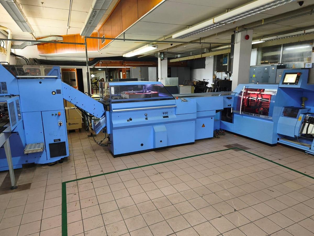 Used 2009 Muller Martini Primera E140 Fully Automatic Saddle Stitcher
