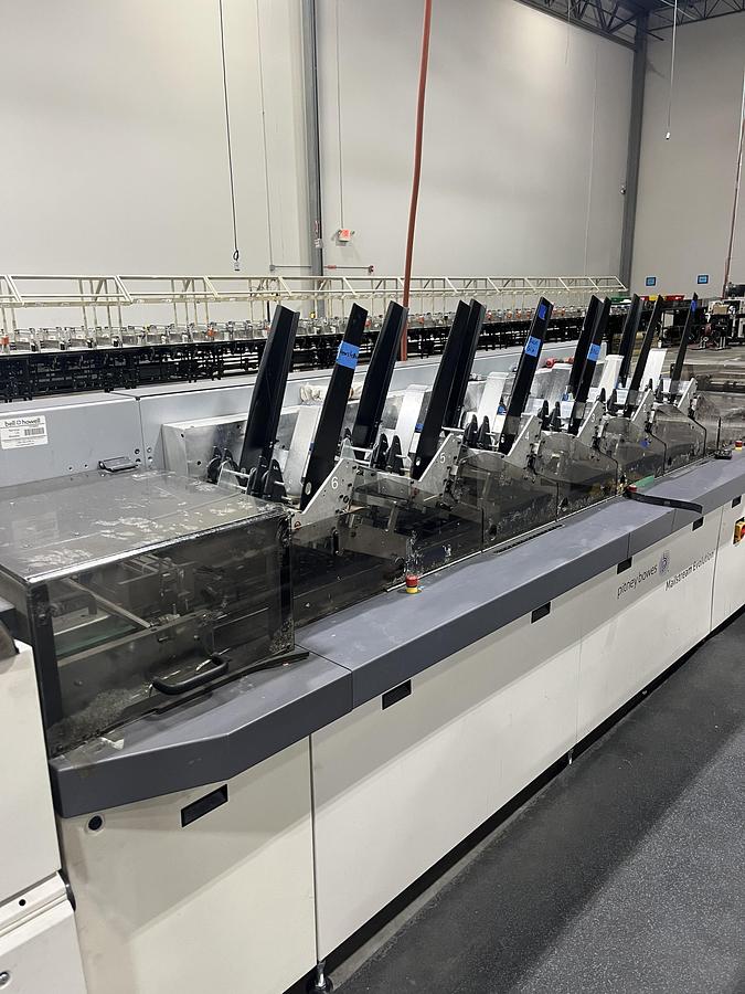 Used Pitney Bowes Mailstream Evolution 6 Station Inserter w/ MCS Falcon Inkjet