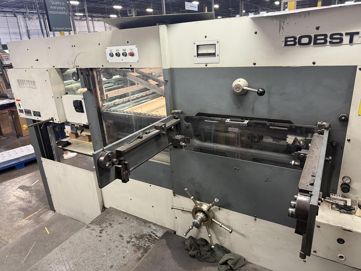Used 1991 Bobst SP 102-E Automatic Die Cutter w/ Stripping