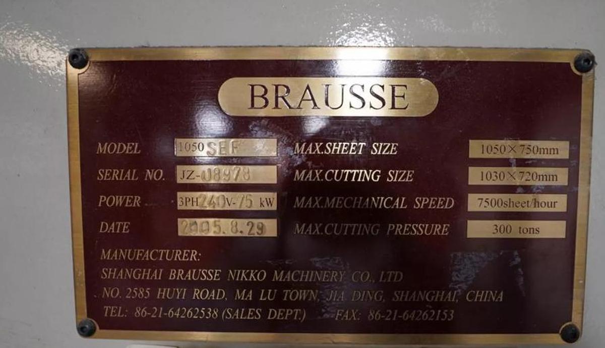 Used 2005 Brausse 1050SEF 40” Automatic Die Cutter Foil Stamper
