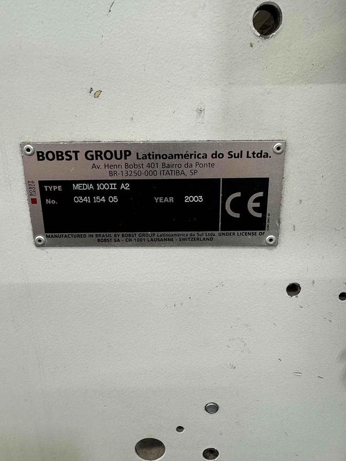 Used 2003 Bobst Media 100 II A2