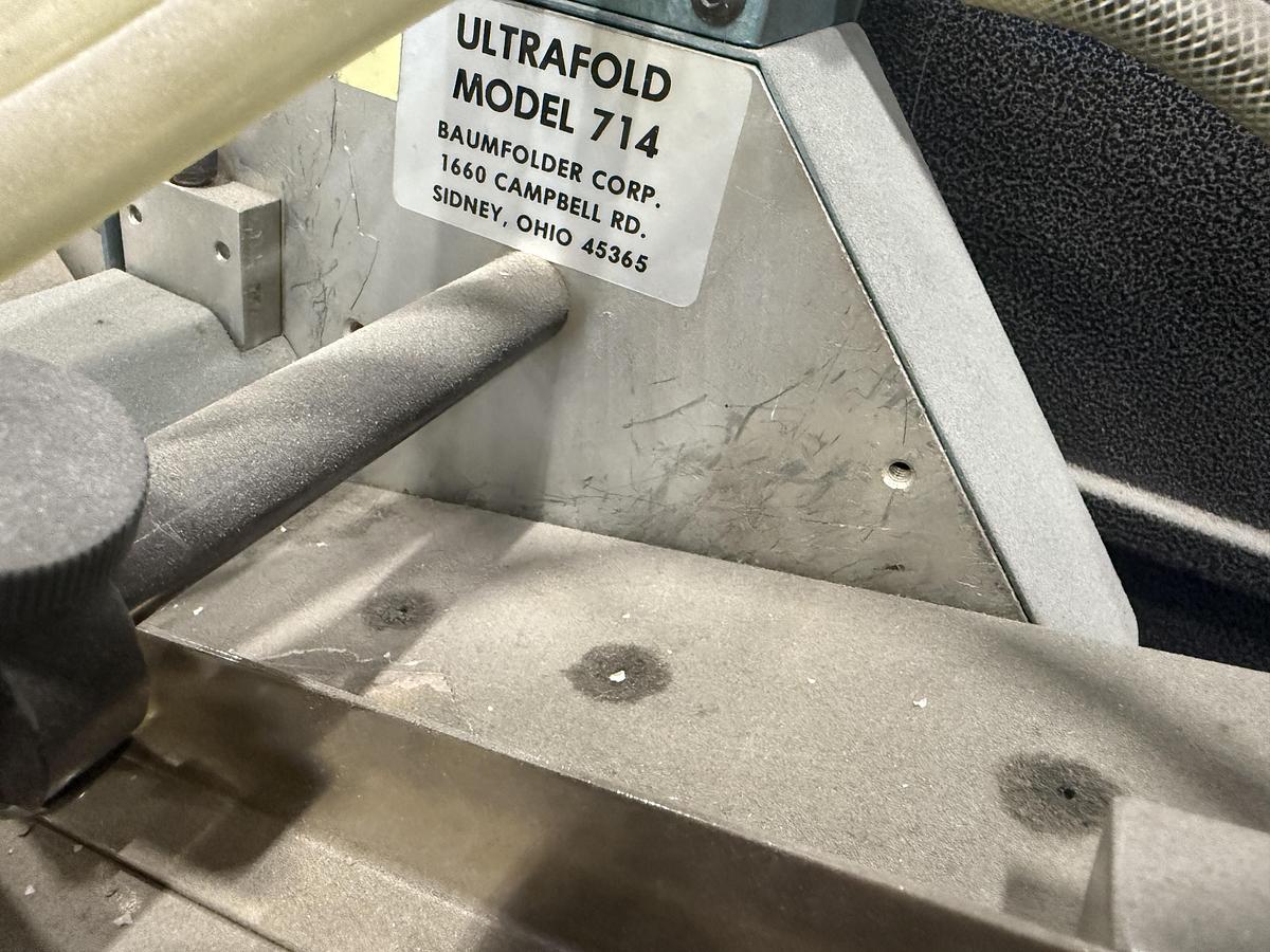 Used Baum 714 Ultrafold Sheetfed Paper Folder
