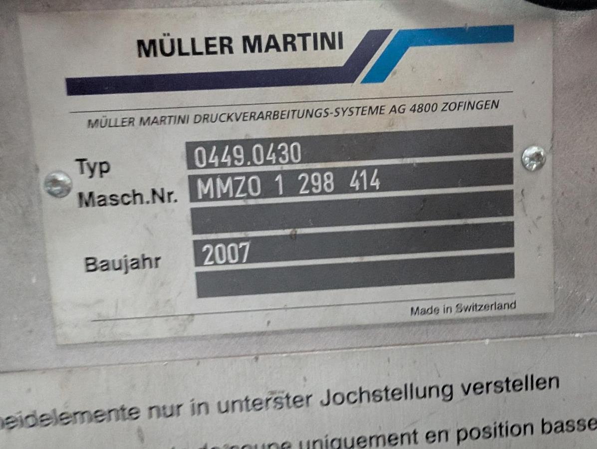 Used 2007 Muller Martini Bravo Plus T Saddle Stitcher