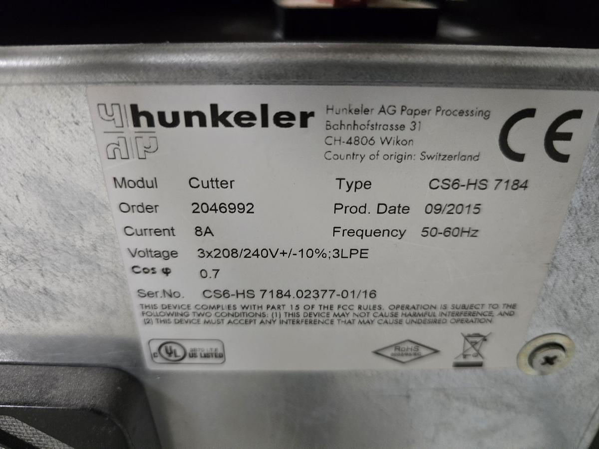 Used 2015 Hunkeler Cut Sheet Line