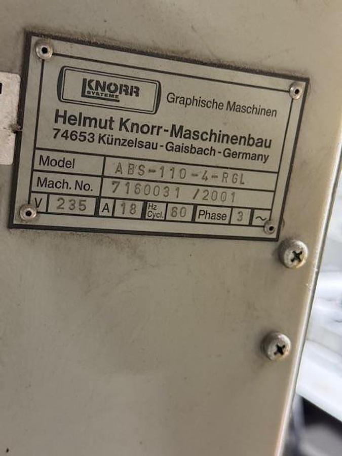 Used 2001 Knorr ABS-110-4-RGL