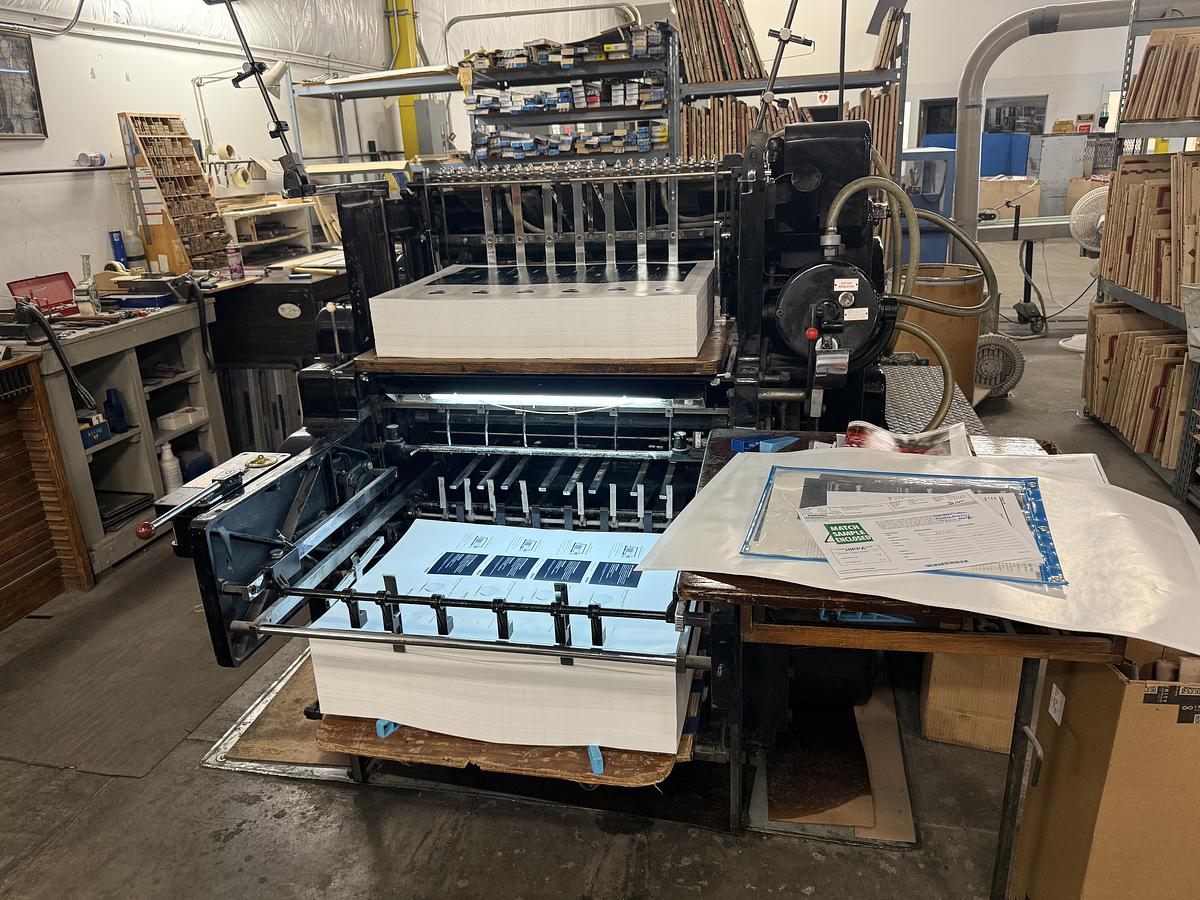 Used Heidelberg Original Cylinder Die Cutter 22" x 30 1/4"