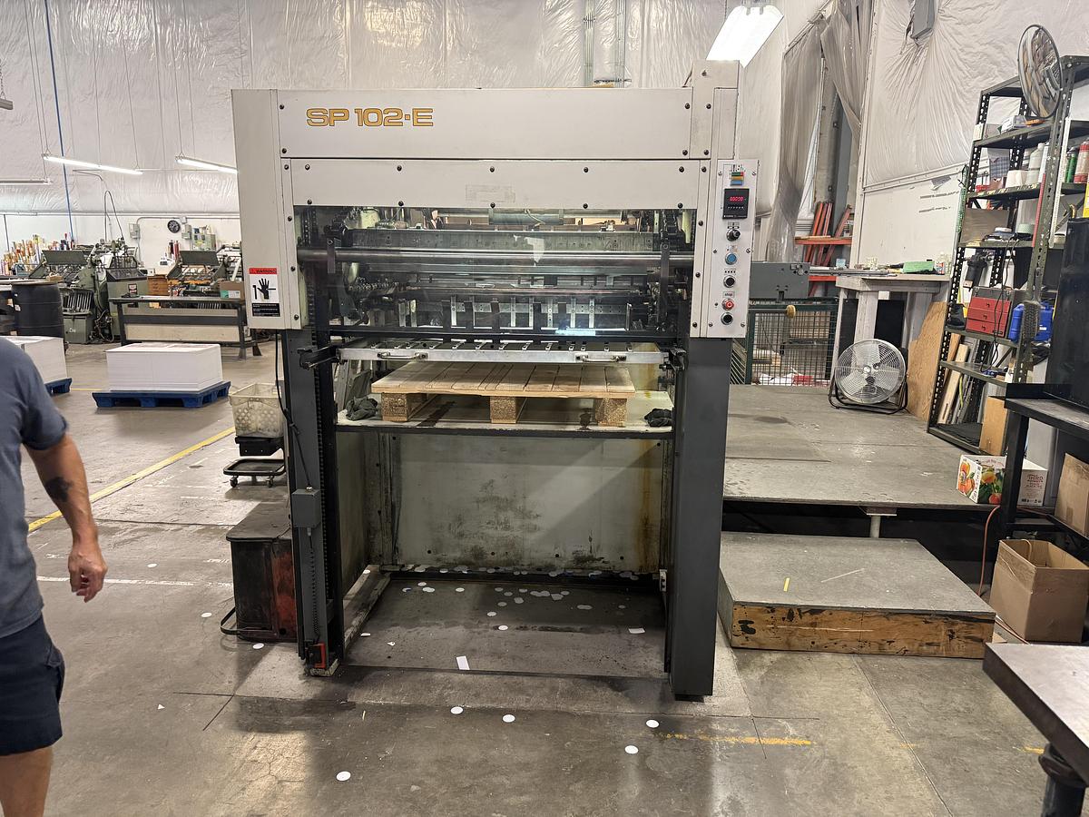 Used 1991 Bobst SP 102-E Automatic Die Cutter w/ Stripping