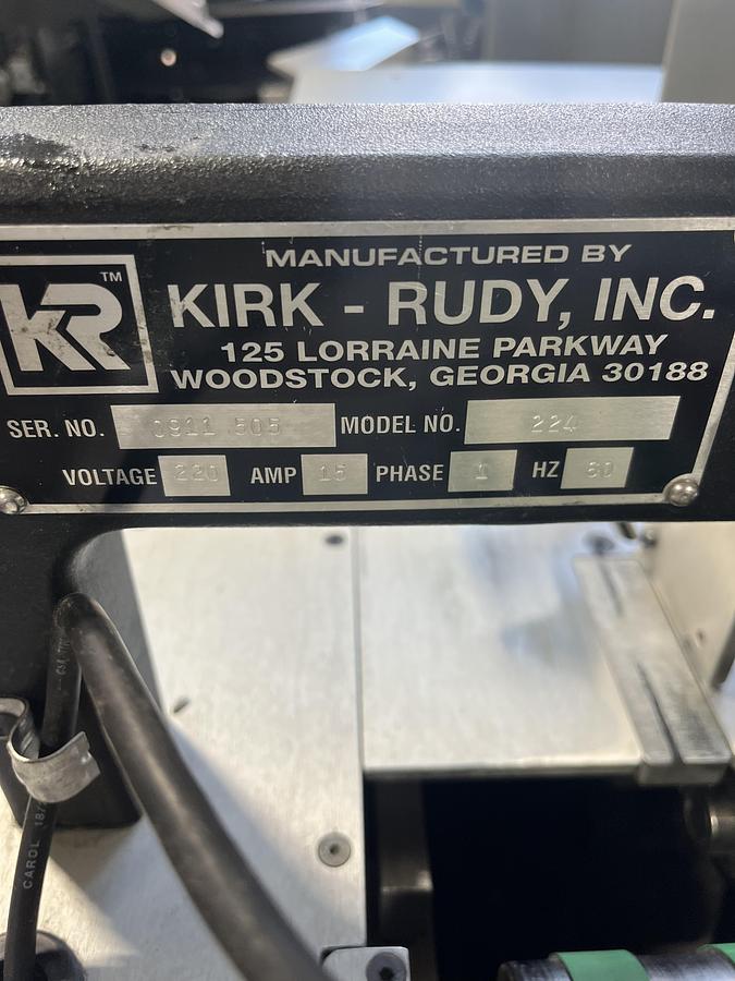 Used Kirk-Rudy 224DM 29” Wide Shuttle Feeder