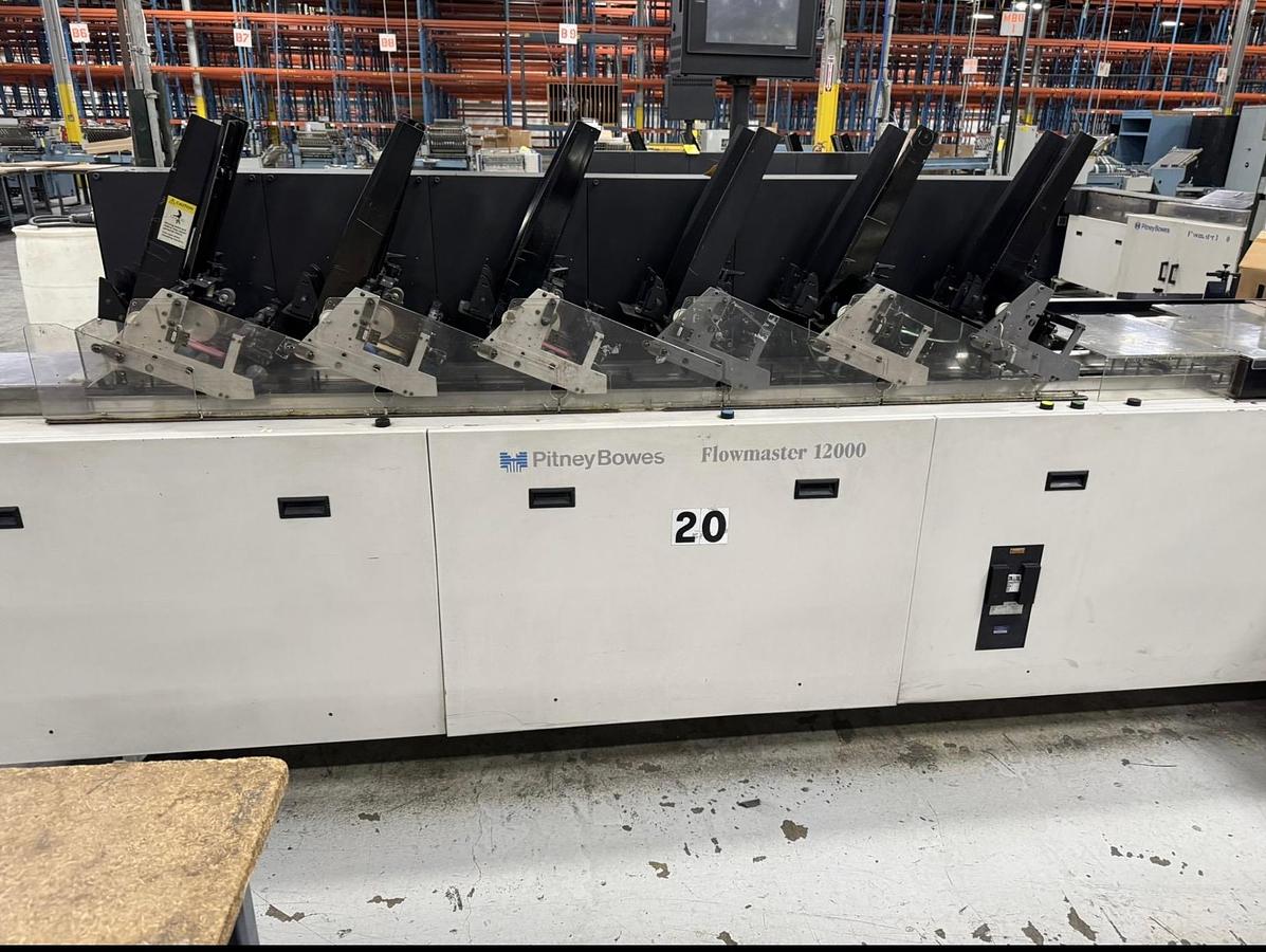 Used Pitney Bowes  (6) Station Flowmaster 1200 XL Mail Inserter