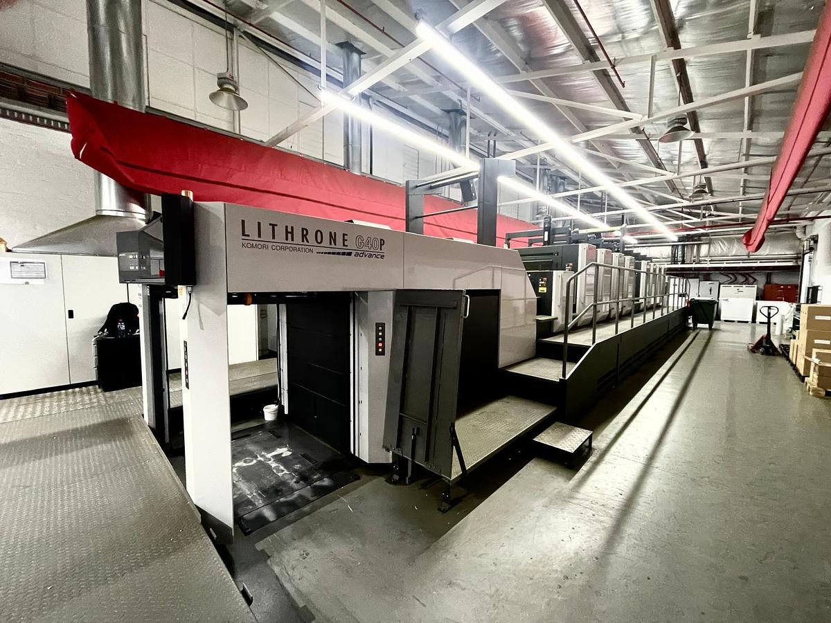 Used 2021 Komori GL 840P CX LED UV 8 Color Offset Press