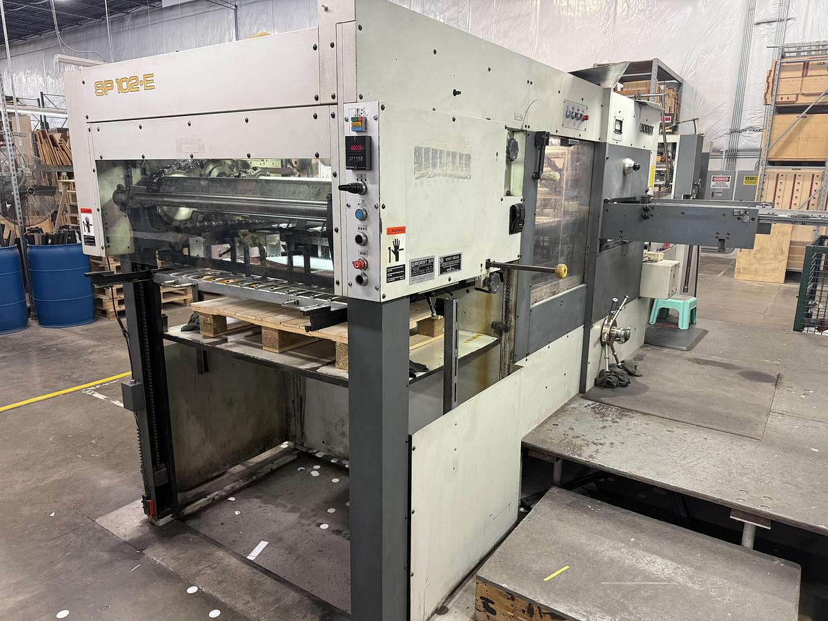 Used 1991 Bobst SP 102-E Automatic Die Cutter w/ Stripping