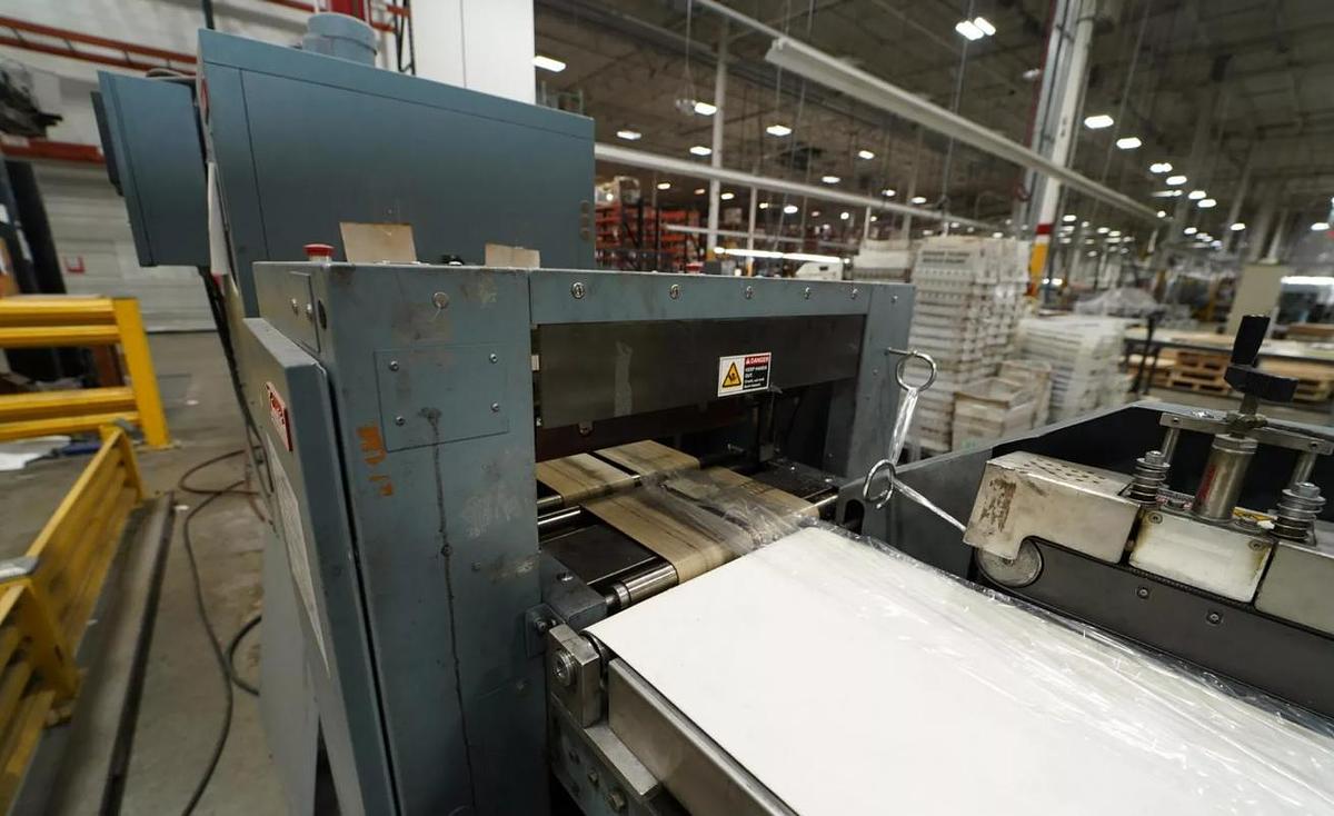 Used Shanklin F-5A & T-7XL Shrink Wrapper w/ (4) Longford B855 Feeders