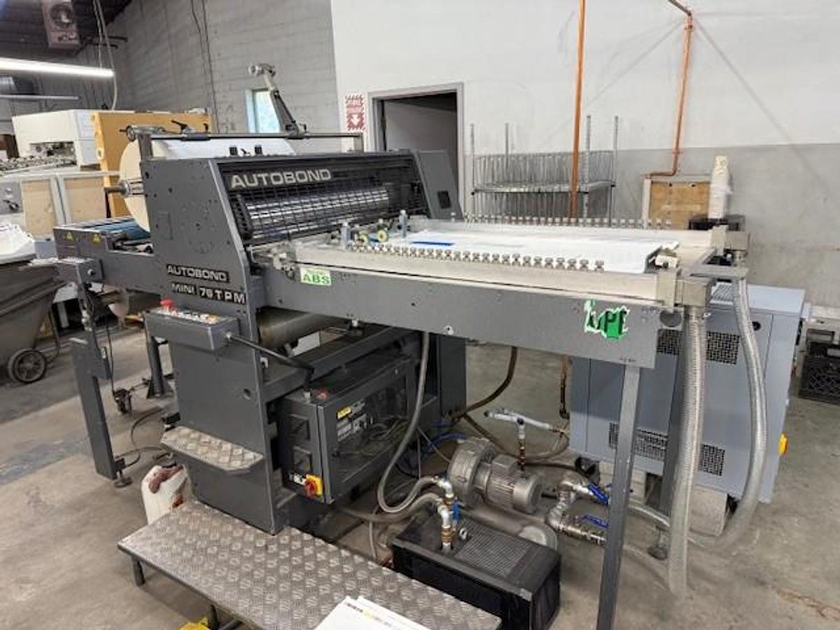 Used 2009 Autobond Mini 76 TPH Single Sided Laminator