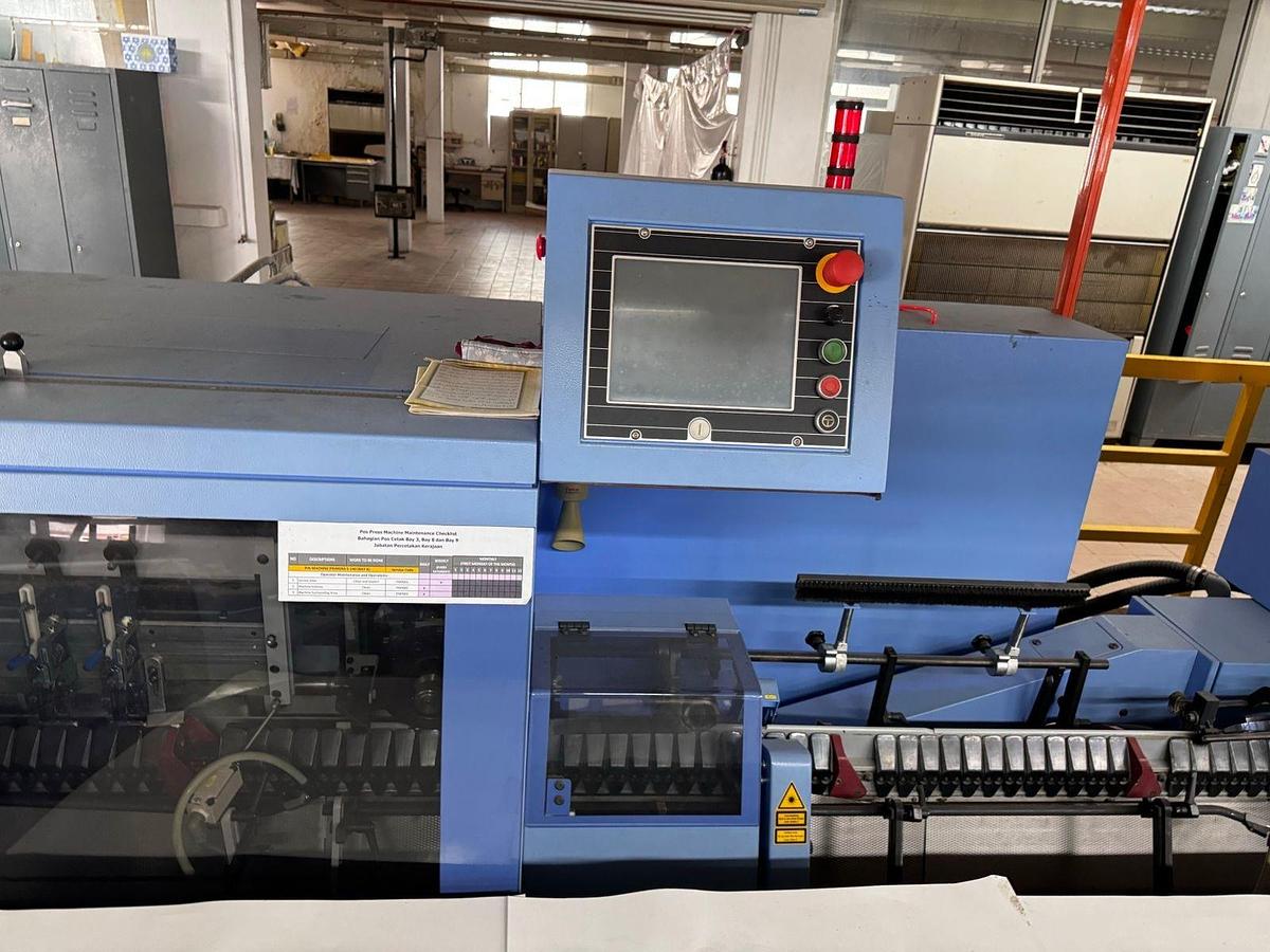 Used 2009 Muller Martini Primera E140 Fully Automatic Saddle Stitcher