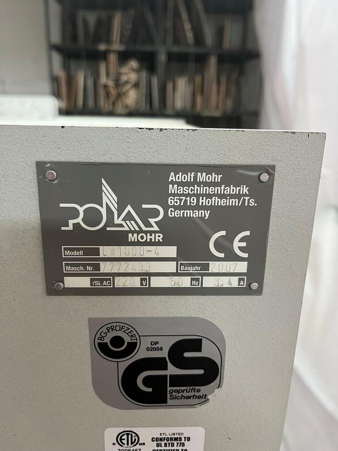 Used 2007 Polar LW-1000-4 Paper Pile Lift