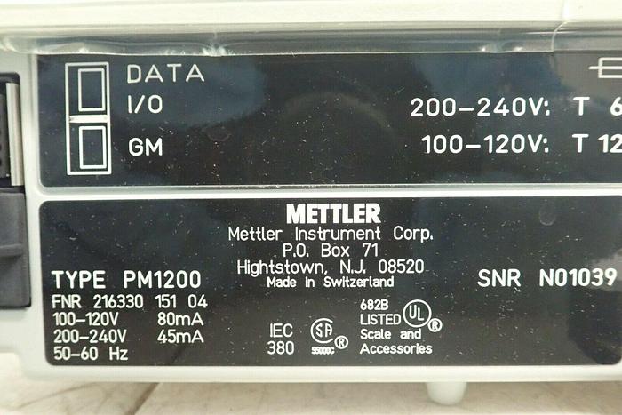 Used Mettler Type PM1200 Digital Lab Scale Balance