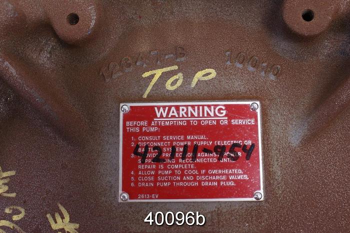 Unused Gorman Rupp T-Series Pump Back Cover #40096