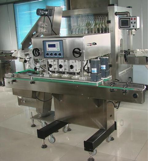 Used NEW INLINE SPINDLE CAPPER WITH CAP ELEVATOR – MODEL CP-200A (#9599)