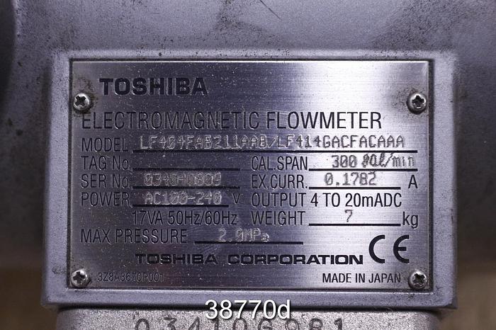 Used Toshiba LF404FAB211AAB/LF414GACFACAAA 2" Magnetic Flow Tube #38770