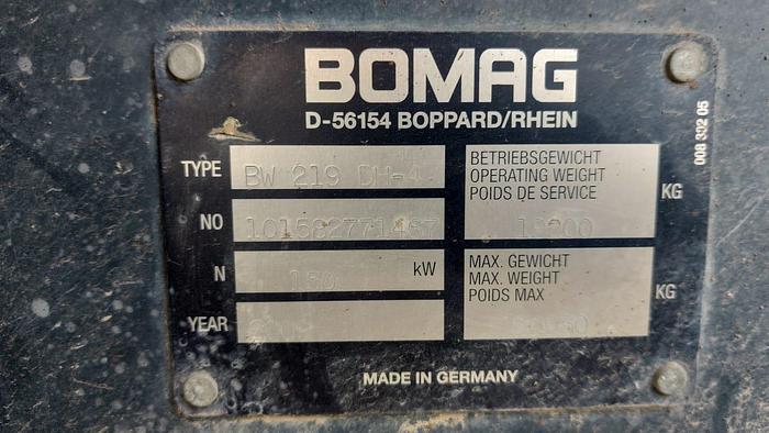 Usado 2009 BOMAG BW219DH-4